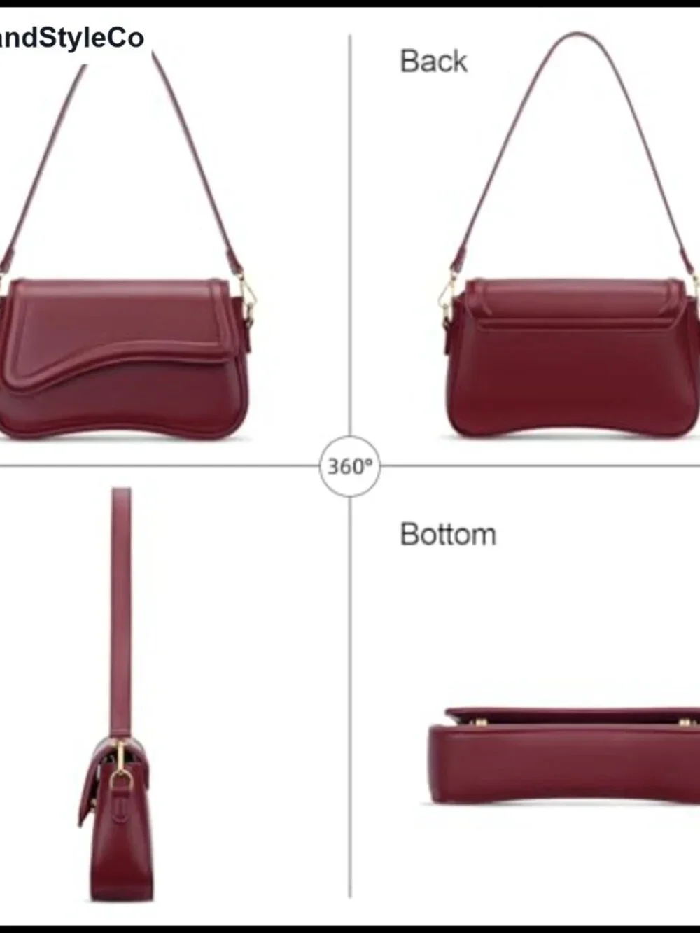Small Faux Leather Hobo Shoulder Bag Mini Clutch Crossbody Purse
